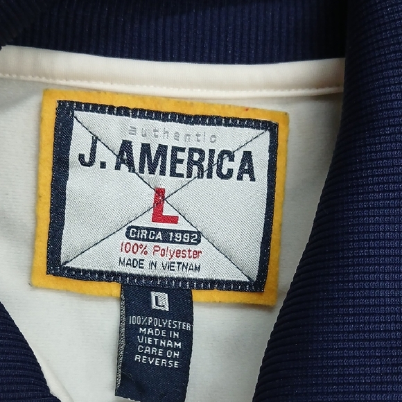 Vintage J America Concordia Falcons Navy and White Jacket MENS Large - Picture 3 of 5